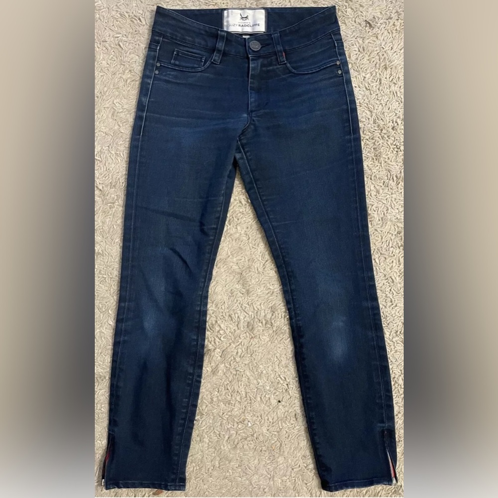 SUZY RADCLIFFE blue stretchy cigarette leg ankle jeans 28